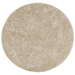 Tappeto a Pelo Lucido Lungo ISTAN Effetto Beige Ø 200 cm