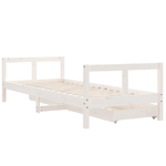 vidaXL Giroletto Bambini con Cassetti Bianco 80x200cm Massello di Pino