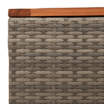 vidaXL Tavolo da Giardino Grigio 55x55x37 cm Polyrattan e Legno Acacia