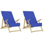 vidaXL Asciugamani da Spiaggia 2pz Blu Reale 60x135 cm Tessuto 400 GSM