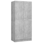 vidaXL Armadio Grigio Calcestruzzo 82,5x51,5x180 cm in Truciolato