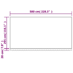 vidaXL Tessuto di Ricambio per Tenda Strisce Multicolore 6x3 m