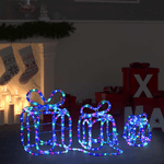 vidaXL Decorazione Natale Scatole Regalo con 180 LED Interni Esterni