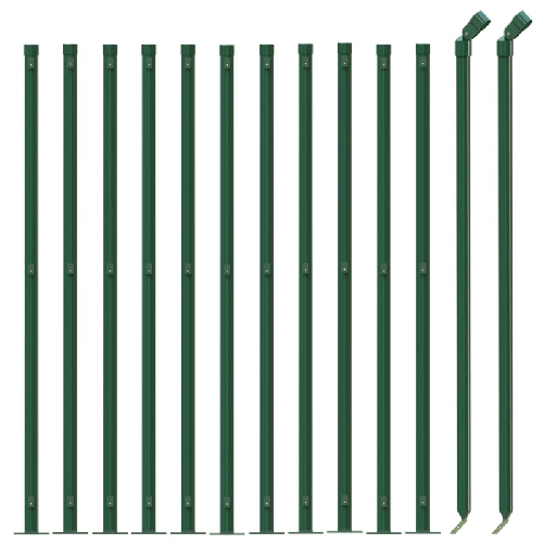 vidaXL Recinzione a Rete con Flangia Verde 0,8x25 m