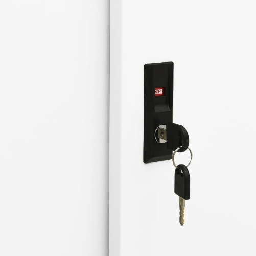 vidaXL Armadio per Ufficio Anta Scorrevole Bianco 90x40x90cm Acciaio