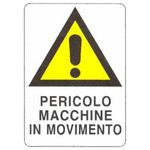 Cartello Movimento Macchine 48X 68 Plastica