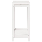 vidaXL Tavolo Invaso con Ripiano Bianco 82,5x35x75 cm Massello Pino