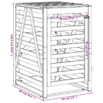 vidaXL Copribidone Grigio 84x90x128,5 cm in Legno Massello di Pino