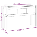 vidaXL Fioriera Giardino Gambe Marrone Cera 110x31x70 cm Massello Pino