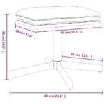 vidaXL Poggiapiedi Marrone 60x60x36 cm in Similpelle