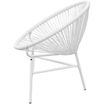 vidaXL Sedia da Giardino Acapulco in Polyrattan Bianco