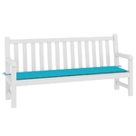 vidaXL Cuscino per Panca da Giardino Turchese 200x50x3 cm in Tessuto