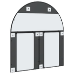 vidaXL Specchio da Parete Nero 100x110 cm Arco in Ferro