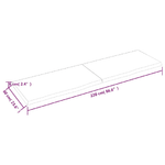 vidaXL Piano Bagno Marrone Chiaro 220x60x6 cm Legno Massello Trattato