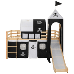 vidaXL Letto a Castello per Bambini Scivolo e Scala in Pino 97x208cm