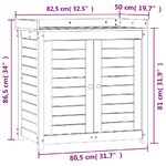 vidaXL Tavolo Invaso con Ripiani 82,5x50x86,5 cm Legno Massello Pino