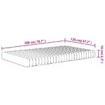 vidaXL Materasso in Schiuma Mediamente Morbido 120x200 cm