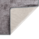 vidaXL Tappeto Lavabile 80x300 cm Grigio Antiscivolo