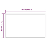 Specchio da Bagno con Luci LED 60x100 cm