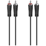 Hama Cavo 2 RCA M/2 RCA M, 3 metri, nero