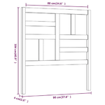 Testiera per Letto 96x4x104 cm in Legno Massello di Pino