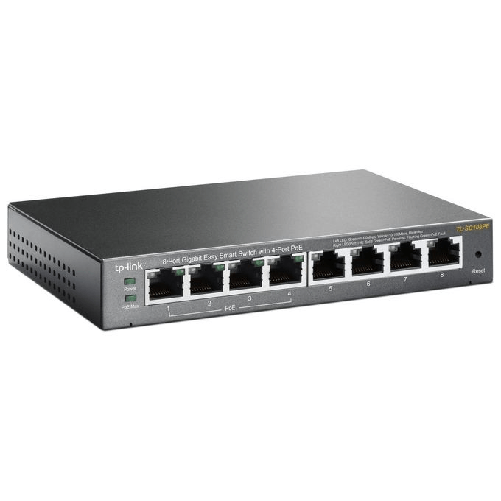 TP-Link-TL-SG108PE-Gestito-L2-Gigabit-Ethernet--10-100-1000--Supporto-Power-over-Ethernet--PoE--Nero