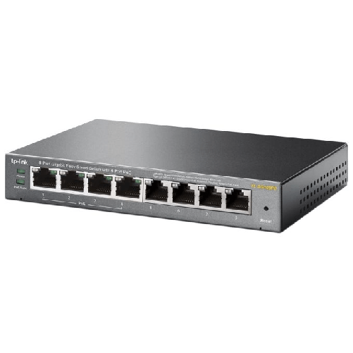 TP-Link-TL-SG108PE-Gestito-L2-Gigabit-Ethernet--10-100-1000--Supporto-Power-over-Ethernet--PoE--Nero