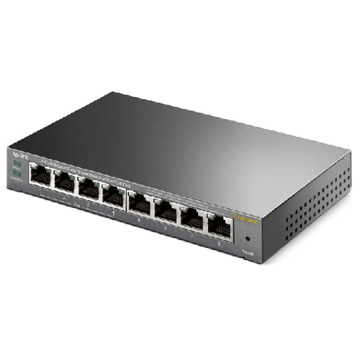 TP-Link-TL-SG108PE-Gestito-L2-Gigabit-Ethernet--10-100-1000--Supporto-Power-over-Ethernet--PoE--Nero