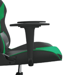 vidaXL Sedia da Gaming Nera e Verde in Similpelle