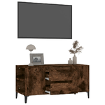 vidaXL Mobile Porta TV Rovere Fumo 102x44,5x50 cm in Legno Ingegnerizzato