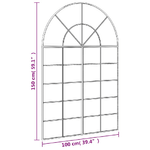 vidaXL Specchio da Parete Nero 100x150 cm Arco in Ferro