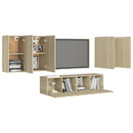 vidaXL Set Porta TV 6 pz Rovere Sonoma in Truciolato