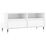 Mobile Porta TV Bianco Lucido 100x34,5x44,5cm Legno ingegnerizzato