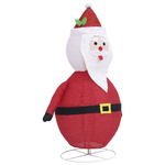 Figura Decorativa Babbo Natale con LED Tessuto Lusso 60 cm