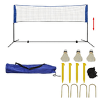 vidaXL Set Rete da Badminton con Volani 300x155 cm