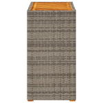 vidaXL Tavolino da Giardino Piano Legno Grigio 60x40x75 cm Polyrattan