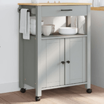 vidaXL Carrello da Cucina MONZA 60x40x90 cm in Legno Massello di Pino