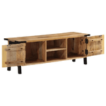 vidaXL Mobile Porta TV 110x35x40 cm in Legno Massello di Mango