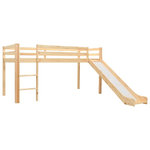 vidaXL Letto a Castello per Bambini Scivolo e Scala in Pino 97x208cm