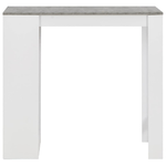 vidaXL Tavolo da Bar con Ripiano Bianco 110x50x103 cm