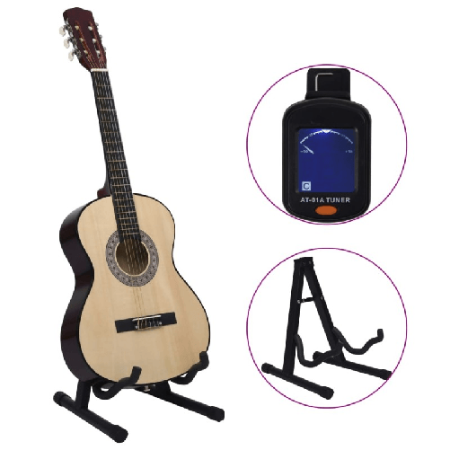vidaXL Set Chitarra Classica per Principianti 12 pz 4/4 39"