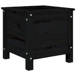 vidaXL Fioriera da Giardino Nera 40x40x39 cm Legno Massello di Pino