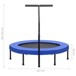 Trampolino da Fitness con Manico e Tappetino di Sicurezza 122cm