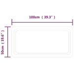 Specchio da Bagno con Luci LED 100x50 cm