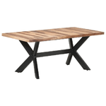 vidaXL Tavolo da Pranzo 180x90x75 cm Legno Massello con Finitura Miele