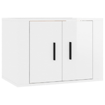 Mobili Porta TV a Parete 2 pz Bianco Lucido 57x34,5x40 cm