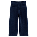 Pantaloni da Bambino in Velluto a Coste Blu Marino 128