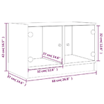 vidaXL Mobile Porta TV con Ante in Vetro Bianco 68x37x42 cm