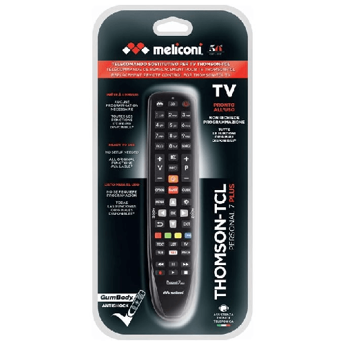 Meliconi-Gumbody-Personal-7-plus-telecomando-IR-Wireless-TV-Pulsanti