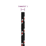 Corda da Lavoro Nera 3 mm 250 m in Polipropilene